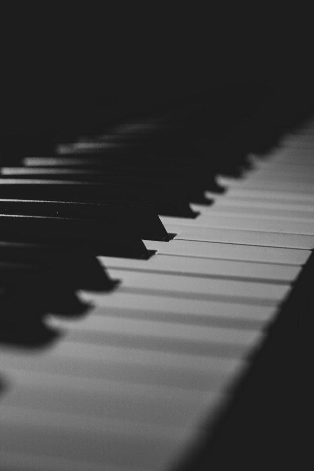 piano keys close up