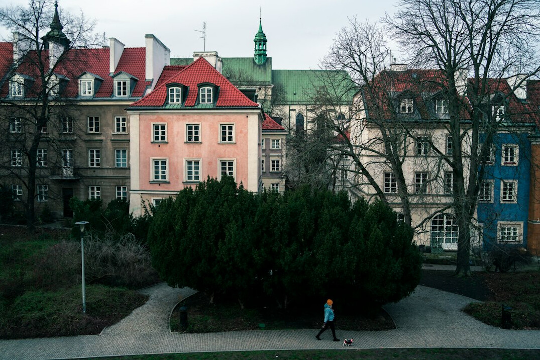 warsaw old town architecture detail